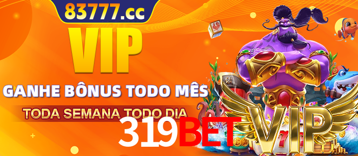 Banner promocional do 319bet oferecendo 100% de recompensas adicionais contínuas para quem fizer o login diário (Daily sign-in), com um mascote de coelho.