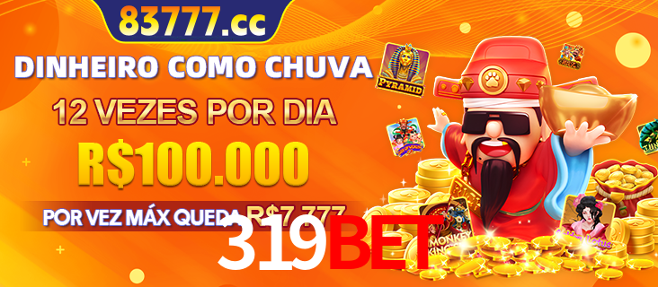Banner do programa de recompensas Recomende para amigos do 319bet, detalhando os bônus por convidar amigos, com prêmios que chegam a R$288.888.